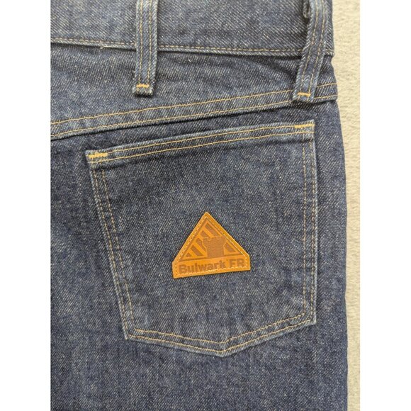 Bulwark FR Jeans Mens 33x37 Blue Flame Resistant Work Denim Safety Pants - Picture 9 of 14
